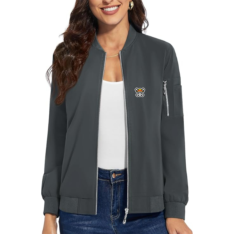Women's Straw Hat  Premium Bomber Jacket Outerwear